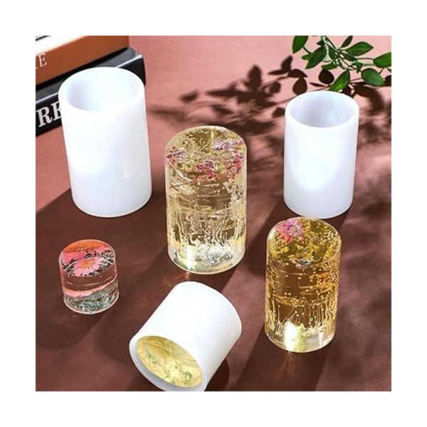 Moldes de resina cilíndrica para hacer velas de