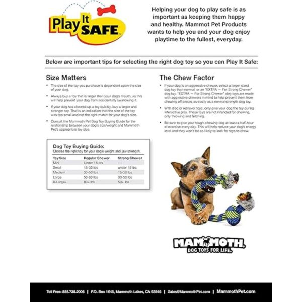 Mammoth Flossy Chews Juguetes para perros de cuerda de_3