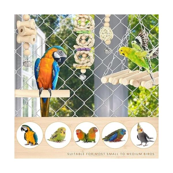 GWHOLE 8 unids pájaro loro juguetes columpio masticación
