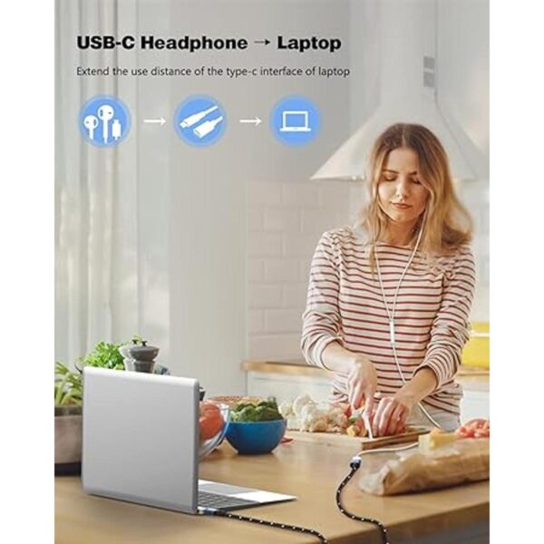 MillSO Cable de extensión USB C de 3.9 ft tipo C macho a_6