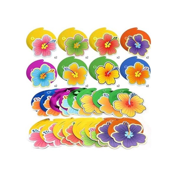 HOWAF 30 piezas hawaianas tropicales colgantes remolinos_3