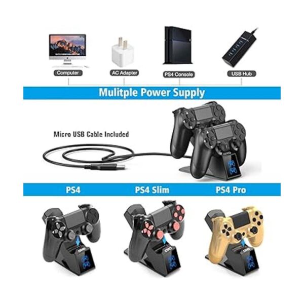 OIVO Cargador de control PS4 cargador PS4 estación de_2