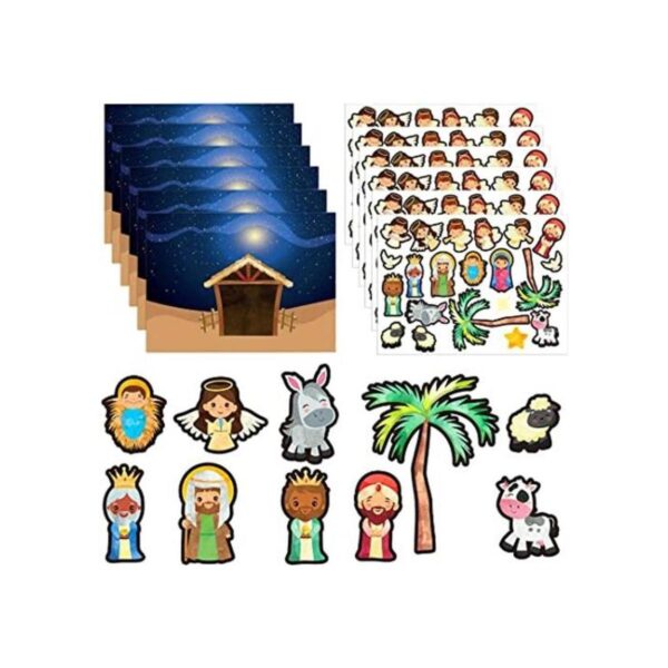 FaCraft Calcomanías de belén 24 hojas para hacer una_1