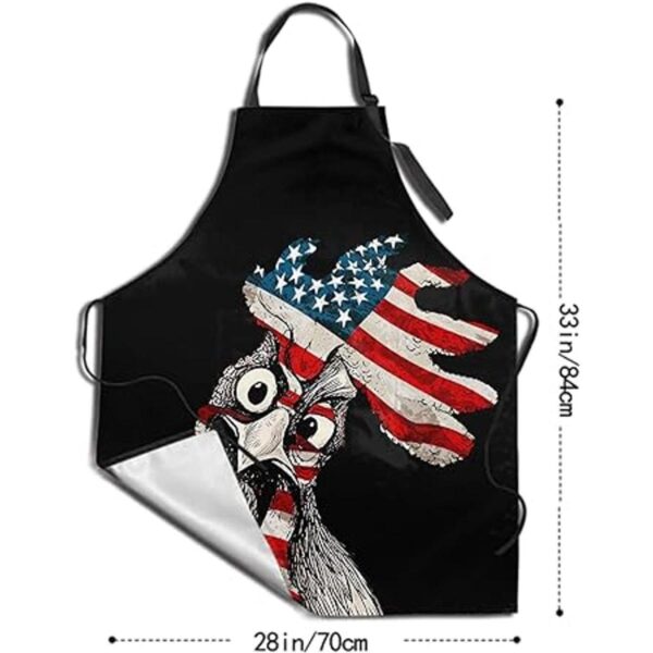 DZGlobal Delantal de cocina con estampado de pollo con