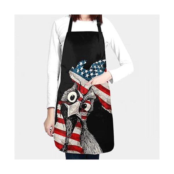 DZGlobal Delantal de cocina con estampado de pollo con