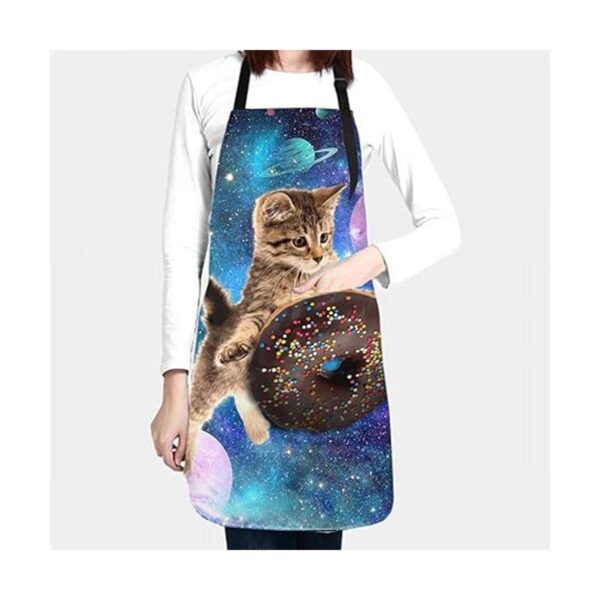 Doughnut Delantal de cocina para gatos con 2 bolsillos