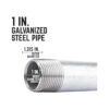 PIPE DCOR Pezón de acero galvanizado 1.0 in diseño de