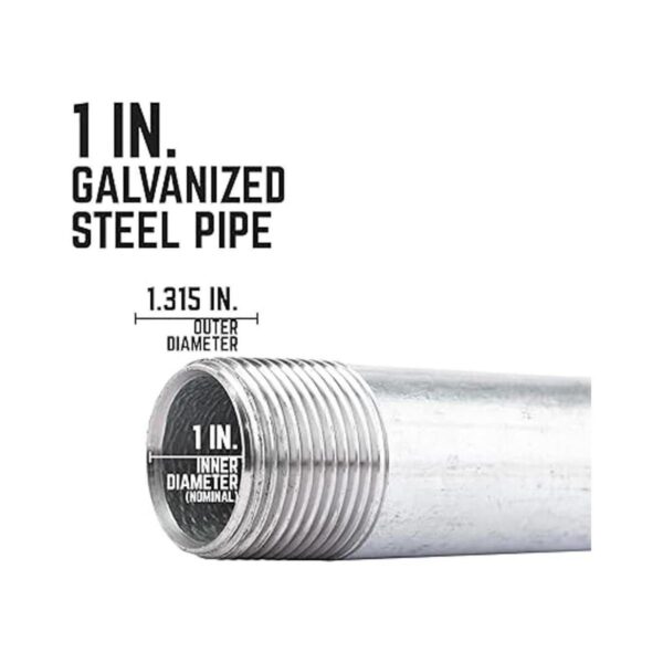 PIPE DCOR Pezón de acero galvanizado 1.0 in diseño de