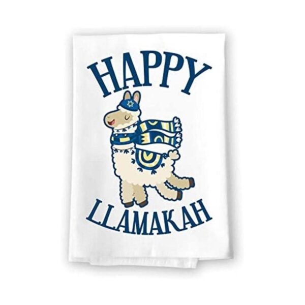 Honey Dew Gifts Toalla de cocina divertida Happy Llamakah_1