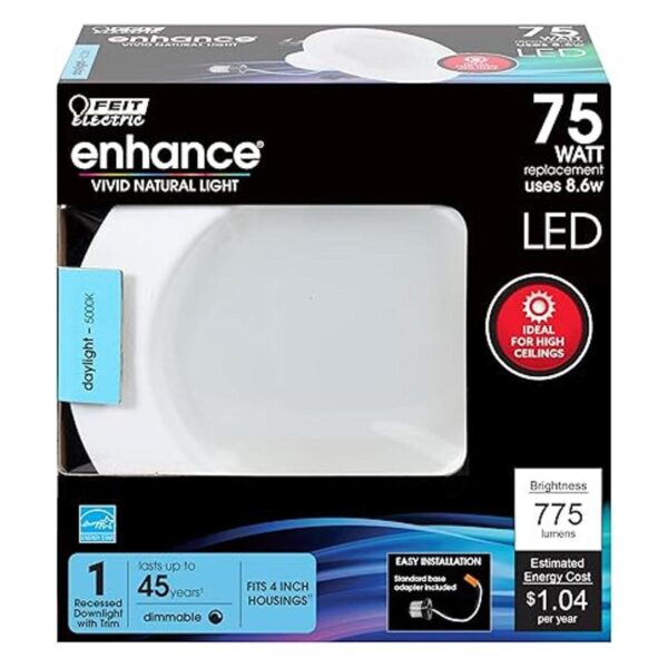 Feit Electric Foco empotrable LED de 4 pulgadas moldura