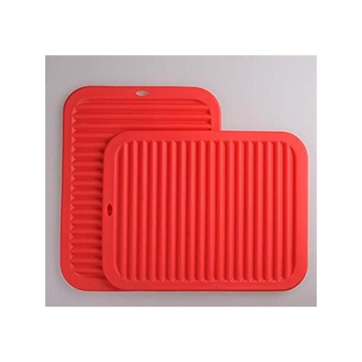 Juego de 2 salvamanteles de silicona de 9 x 12 pulgadas
