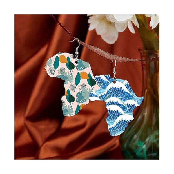 PH PandaHall 150 aretes de mapa africano aretes de madera
