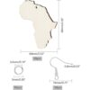 PH PandaHall 150 aretes de mapa africano aretes de madera