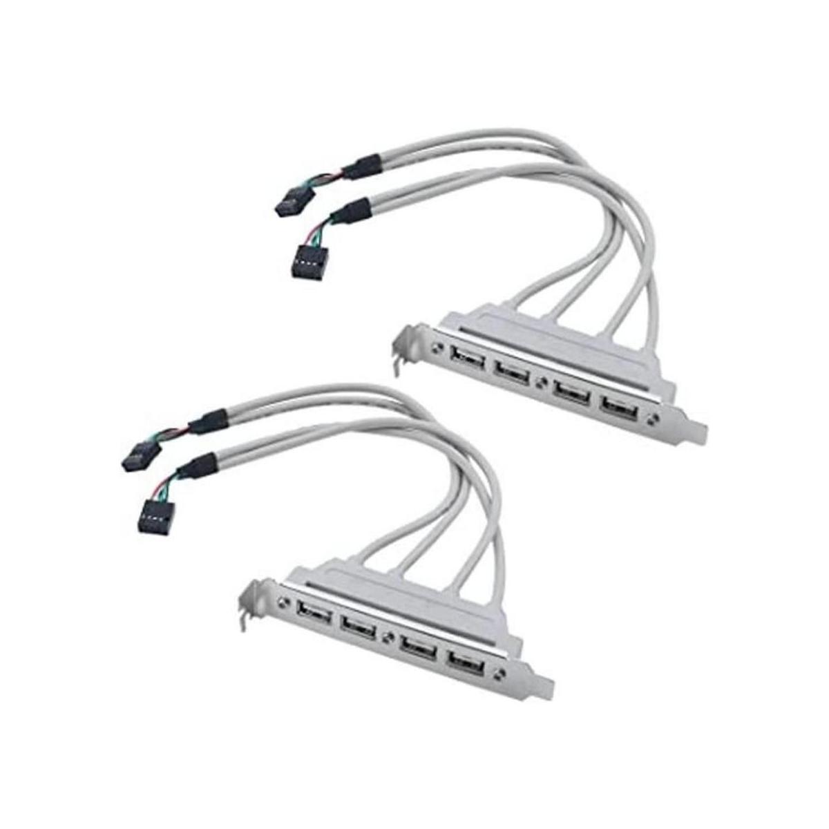 Antrader 4 puertos USB 2.0 puerto ranura adaptador Panel