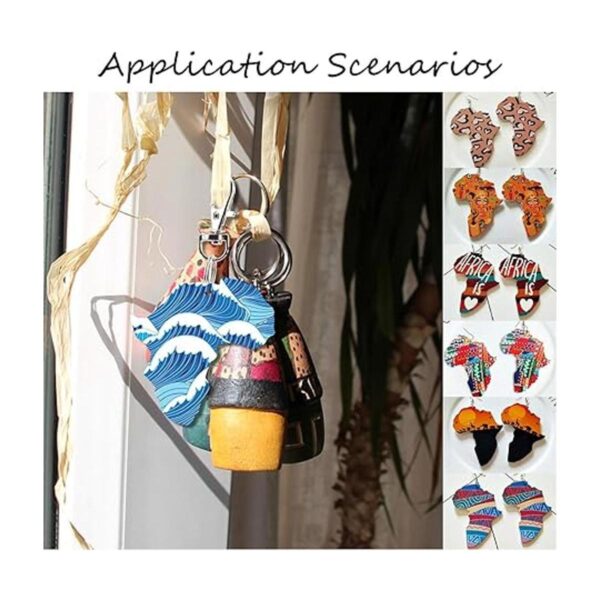 PH PandaHall 150 aretes de mapa africano aretes de madera