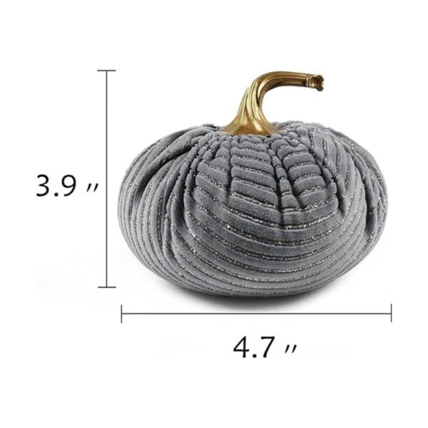 Ogrmar Juego de 6 calabazas artificiales de terciopelo_6