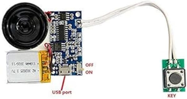 Módulo de sonido de PCB grabable MP3 con control de botón_3