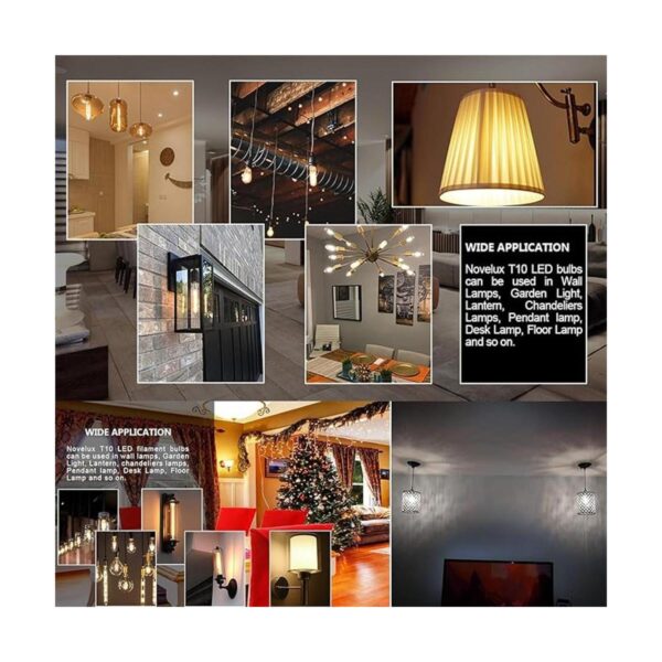 Novelux Bombillas LED E26 T10 mejoradas equivalente a 6_6
