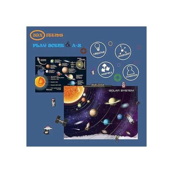 Tablero de juegos magnético portátil con sistema solar_2