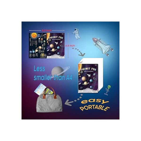 Tablero de juegos magnético portátil con sistema solar_4