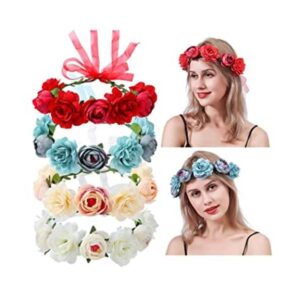 Cinaci 4 unidades hechas a mano ajustables florales_1