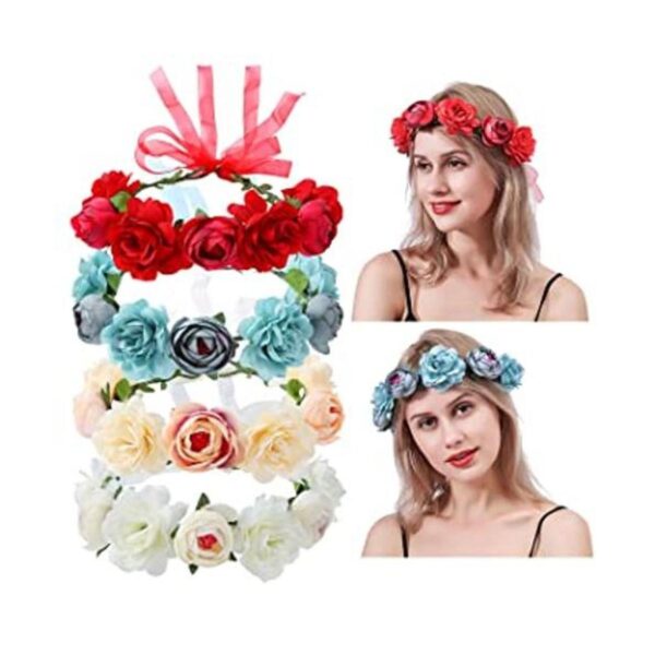 Cinaci 4 unidades hechas a mano ajustables florales_1