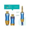 EMK Cable de audio estéreo auxiliar a 2RCA hembra 11.8_4