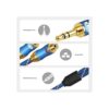 EMK Cable de audio estéreo auxiliar a 2RCA hembra 11.8_3