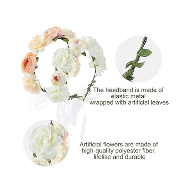 Cinaci 4 unidades hechas a mano ajustables florales_6