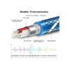 EMK Cable de audio estéreo auxiliar a 2RCA hembra 11.8_5