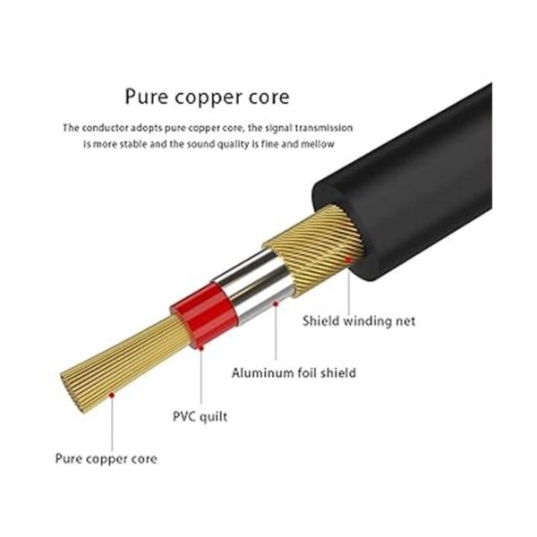PALLTORO 2 RCA Cable HiFi doble blindado 2RCA macho a_2