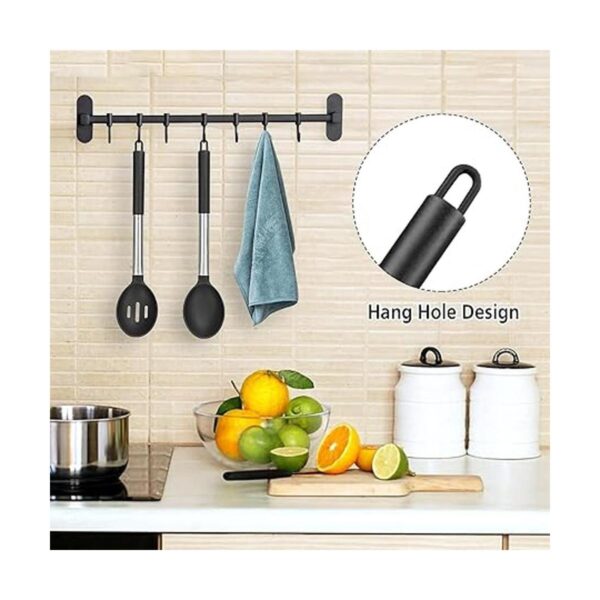 Juego de 2 cucharas de cocina de silicona grandes
