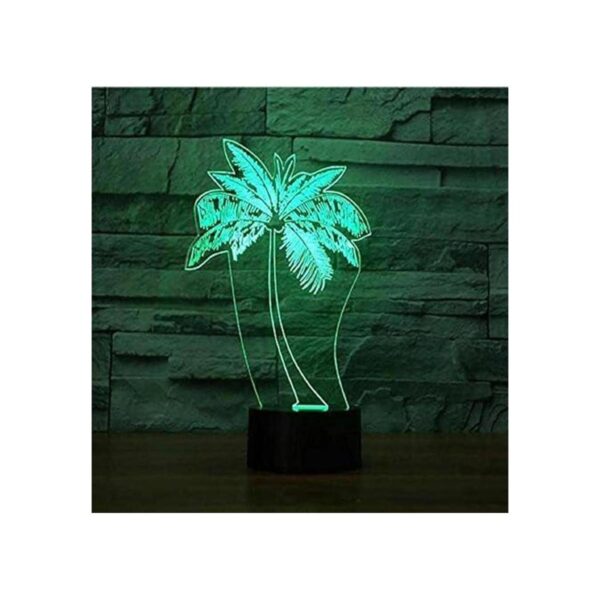 Luz nocturna de palmera 3D con control remoto mesa_3
