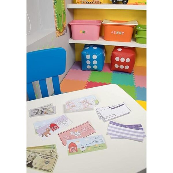 Juego de cheques para niños juguete educativo_3