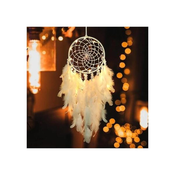 Dremisland Atrapasueños de plumas blancas para colgar en_2