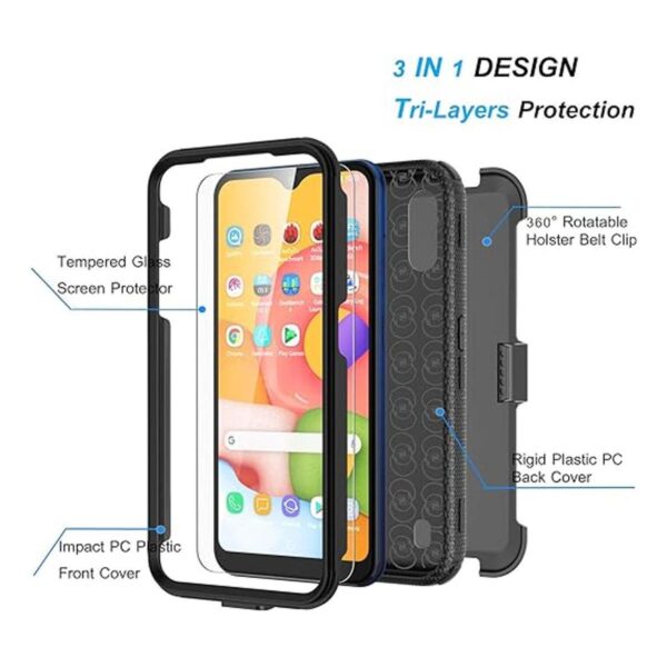 Njjex Carcasa resistente para Samsung Galaxy A11 para_2
