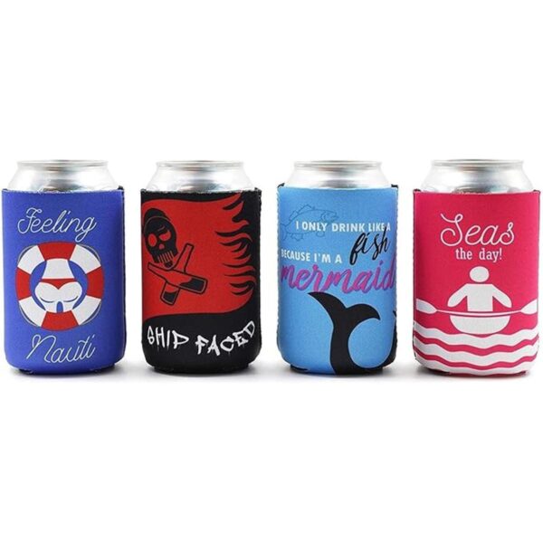 Fundas enfriadoras de latas de neopreno con temática de