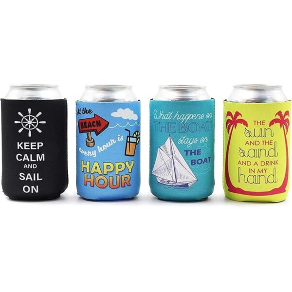 Fundas enfriadoras de latas de neopreno con temática de
