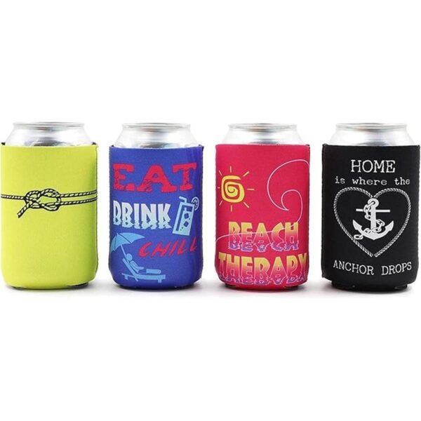 Fundas enfriadoras de latas de neopreno con temática de