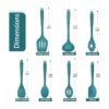 PP CHEF Juego de 7 utensilios de cocina de silicona azul
