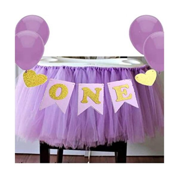 Tutú para bebé de 1er cumpleaños para decoración de silla_1