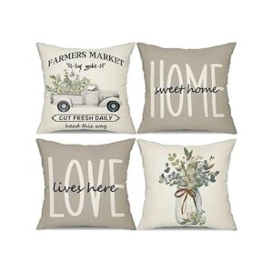 Juego de 4 fundas de almohada de 18 x 18 pulgadas_1