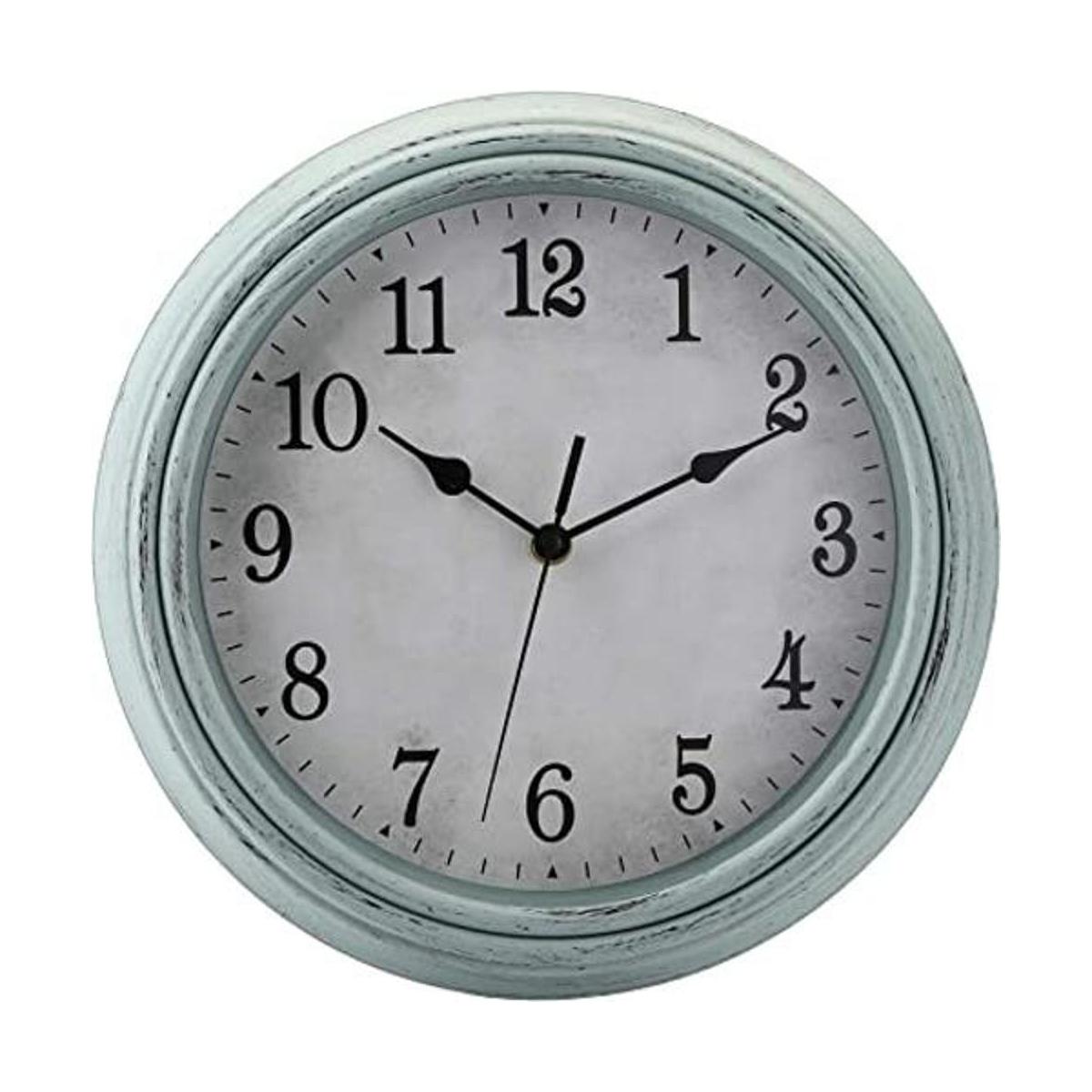 Jucoan Reloj de pared retro vintage de 12 pulgadas reloj