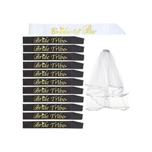 Novia Tribu Bridesmaids Sashes Sets Bachelorette Party_1