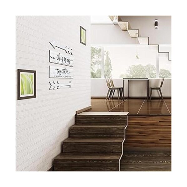 4 carteles de madera rústicos de madera con texto en