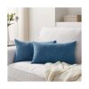Juego de 2 fundas de almohada azules de 12 x 20 pulgadas_1