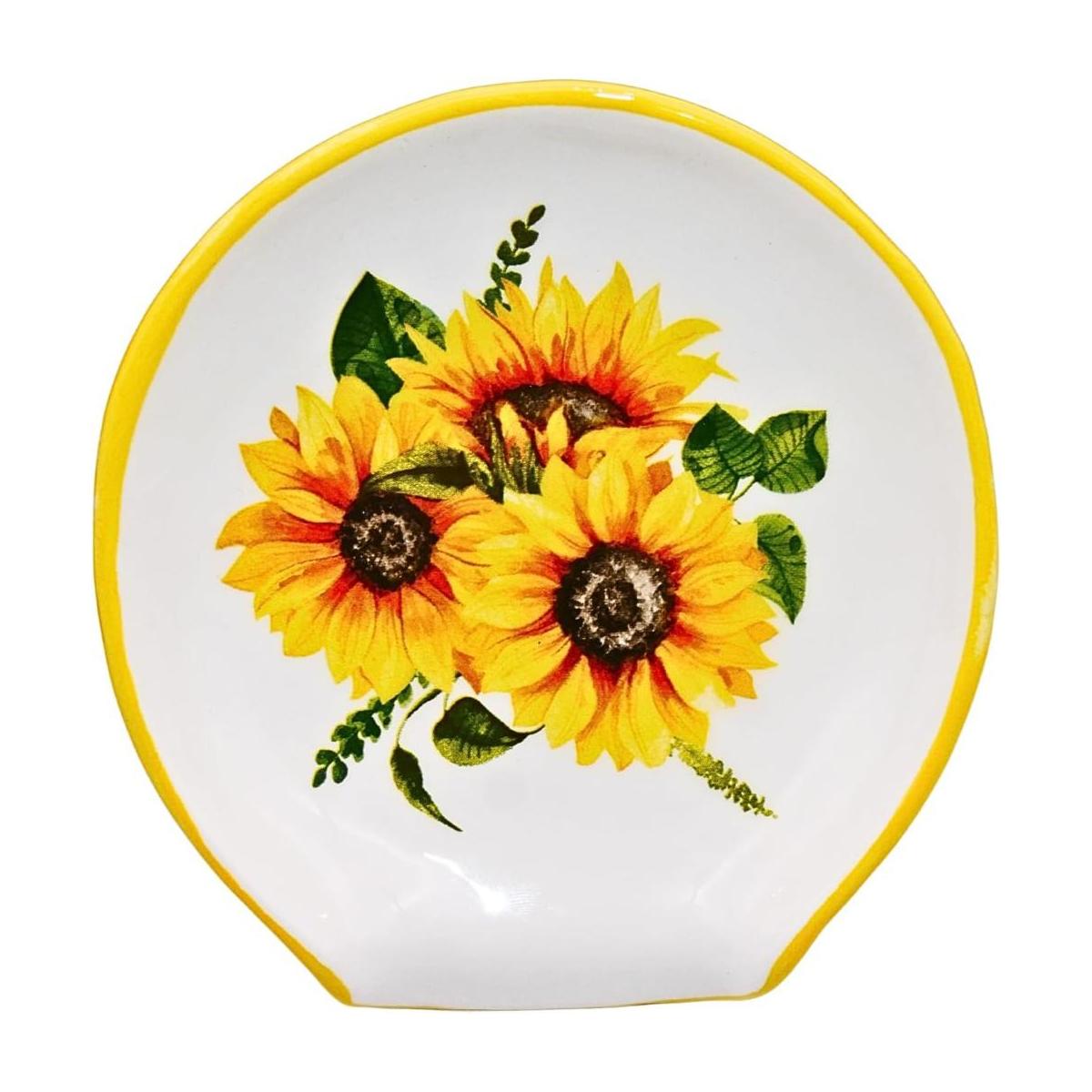 Decoración de cocina de girasol Reposapié de cuchara de