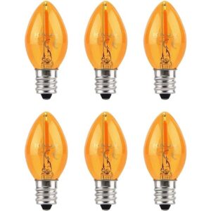 KINUR Bombillas LED C7 E12 base de candelabro ámbar de_1