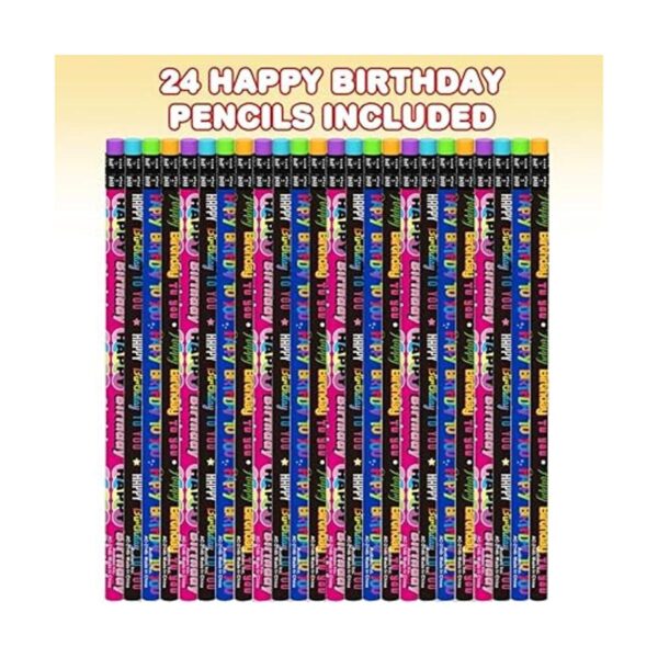 ArtCreativity Lápices de feliz cumpleaños juego de 24_2