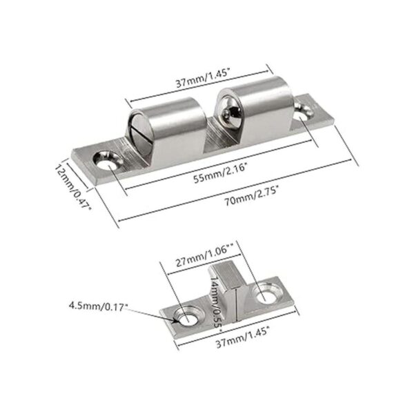 Jiozermi 5 piezas de 2.75 70 mm doble bola tensión